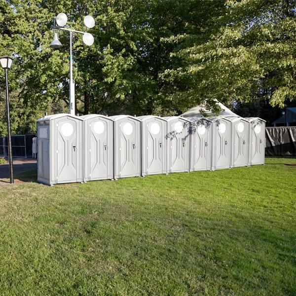 we offer a variety of sizes for our special event porta potties to accommodate events of all sizes